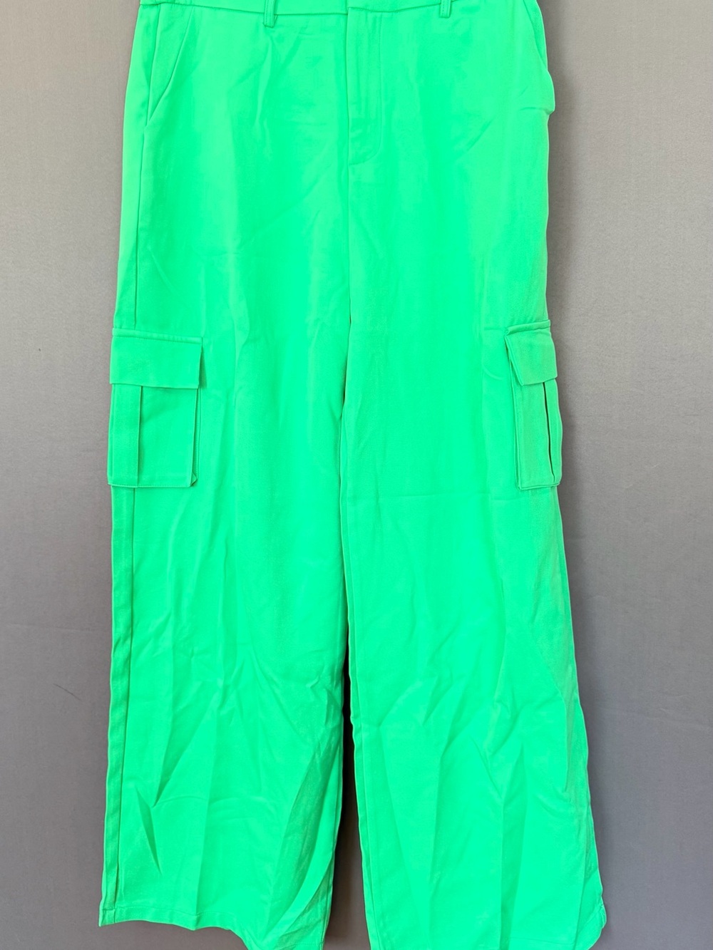 Women’s Neon Green Cargo Pants & matching halter top -
